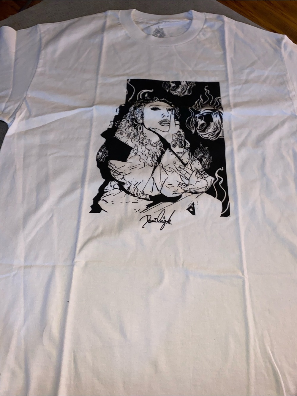 Unbranded White Performance Jacket-Inspired Graphic Tee